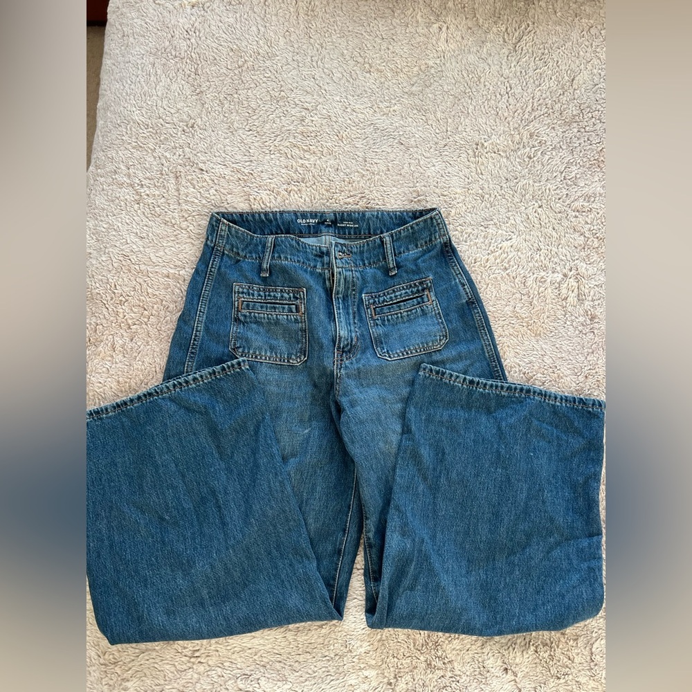 Old Navy Blue Wide Leg Jeans